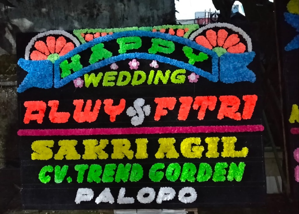 Papan bunga pernikahan Makassar
